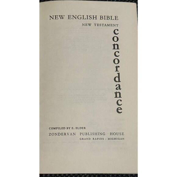 Zondervan New English Bible 1964 VTG New Testament Concordance Hardcover Church - Picture 7 of 9
